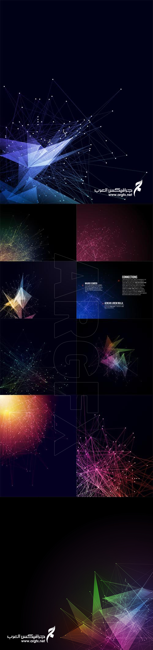  Vector Set - Abstract Connections Background