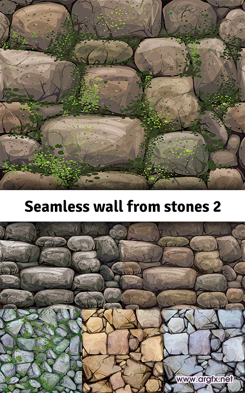 Seamless wall from stones 2 - Stock Vectors