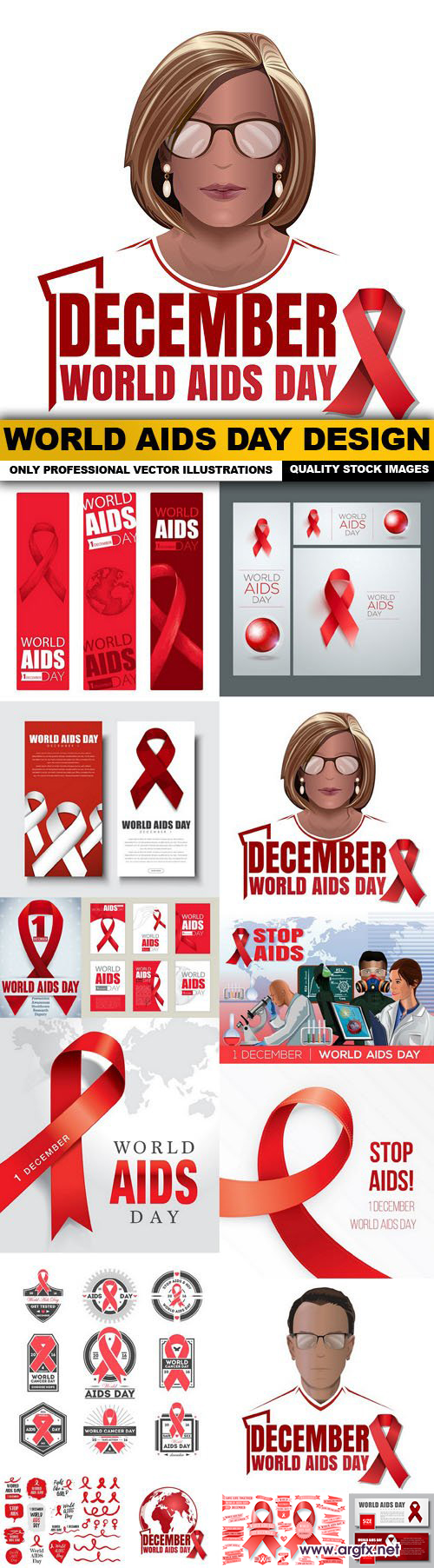  World Aids Day Design - 15 Vector