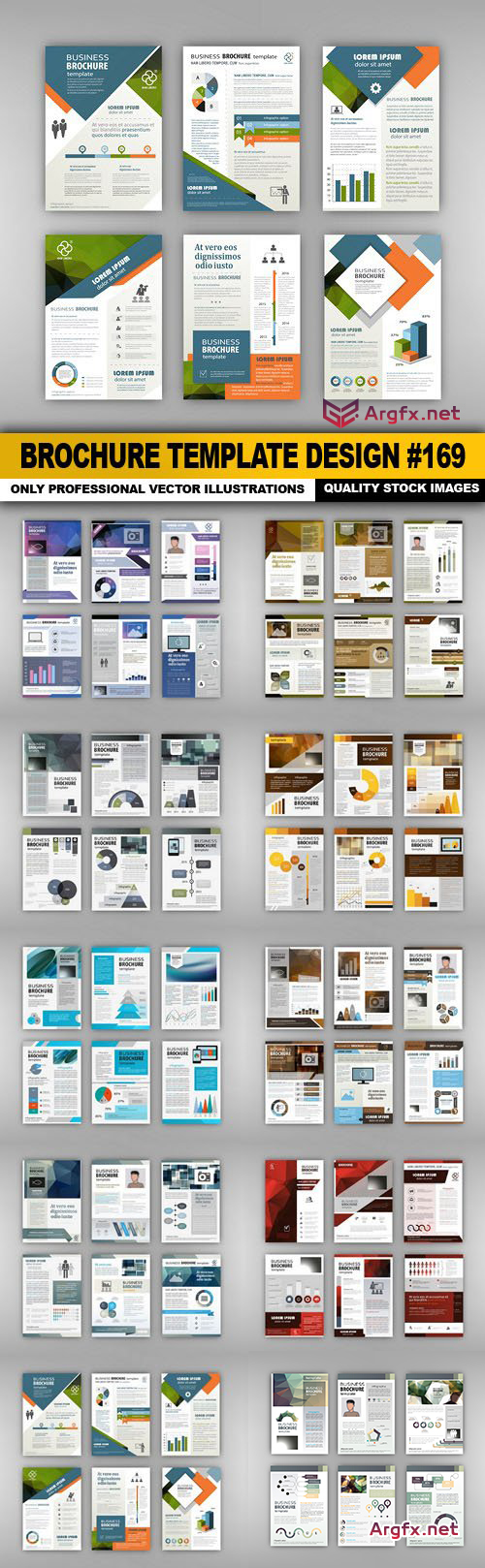  Brochure Template Design #169 - 10 Vector