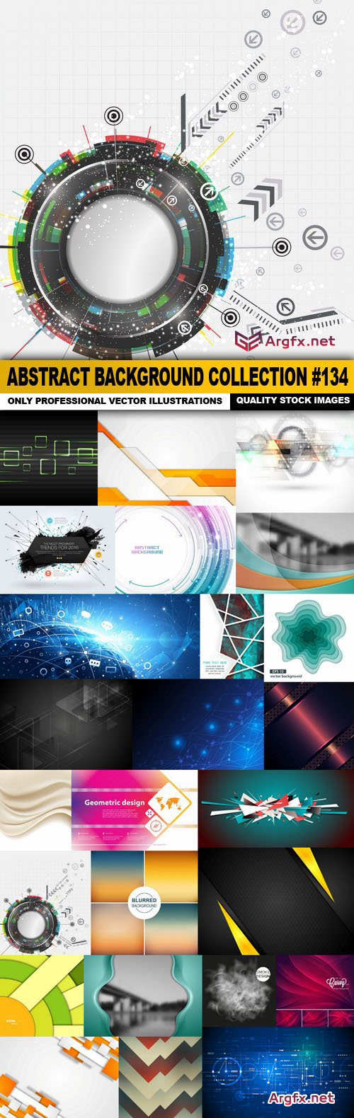  Abstract Background Collection #134 - 25 Vector