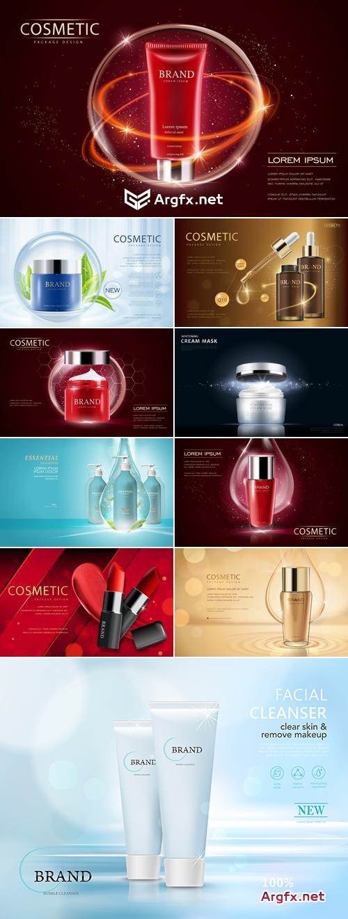 Cosmetic Templates Vector
