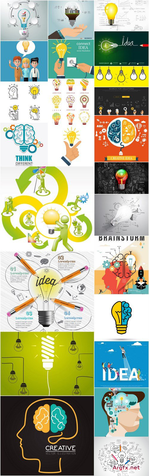 Creative Idea Brainstorm - 25 Vector