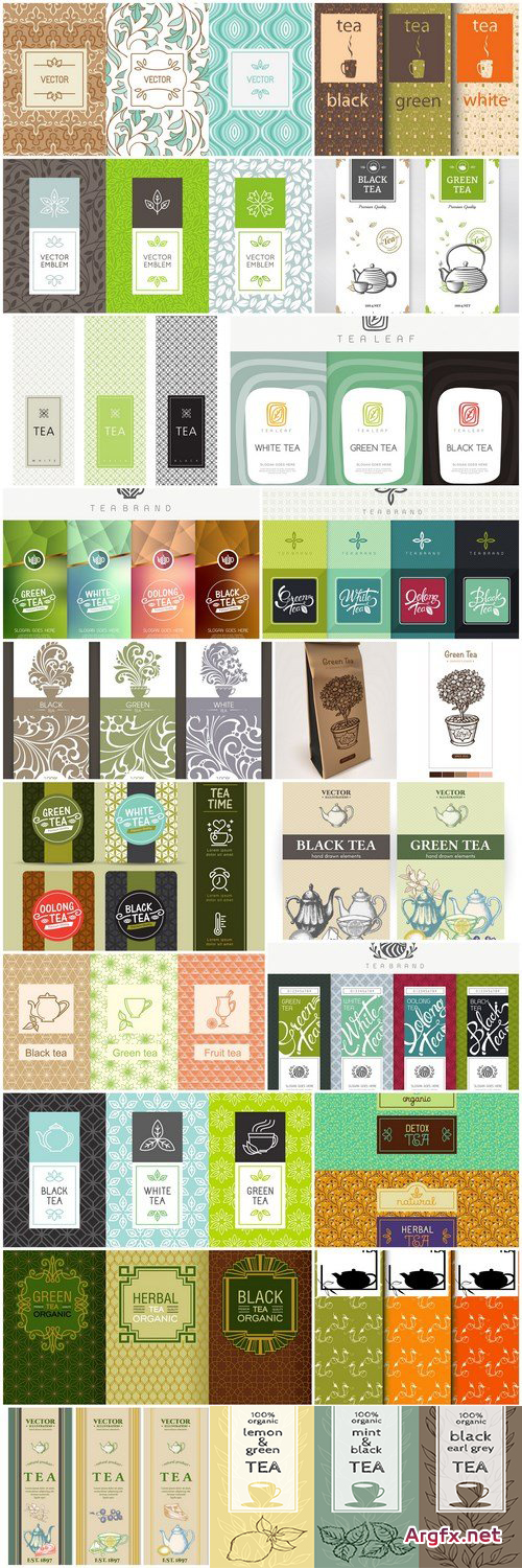 Tea Packaging Template - 20 Vector