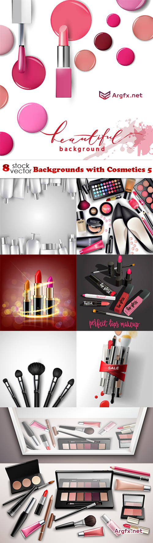  Vectors - Backgrounds with Cosmetics 5