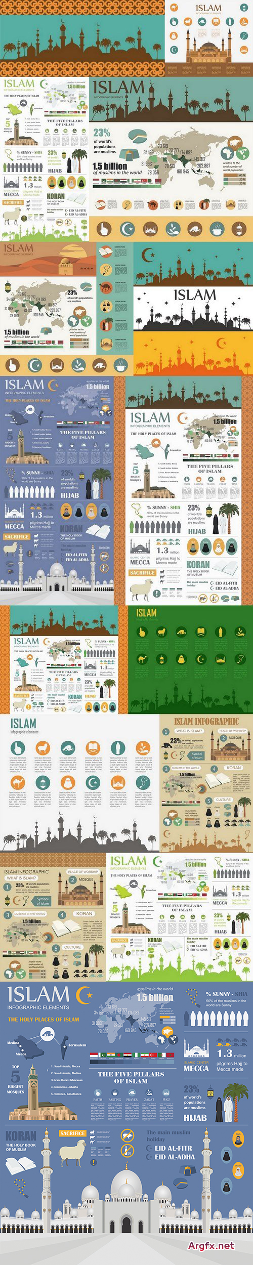  Islam infographic. Muslim culture 2