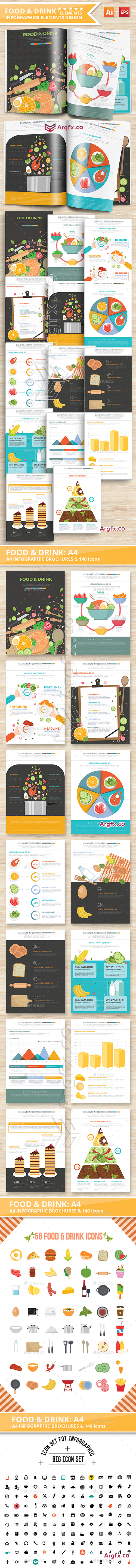  Food & Drink infographic Template Design