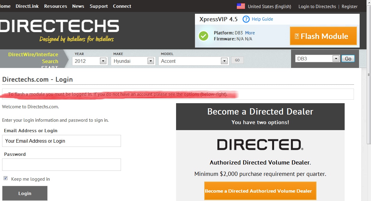 Directechs Account -- posted image.