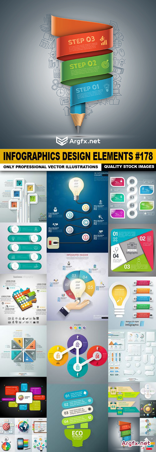 Infographics Design Elements #178 - 20 Vector