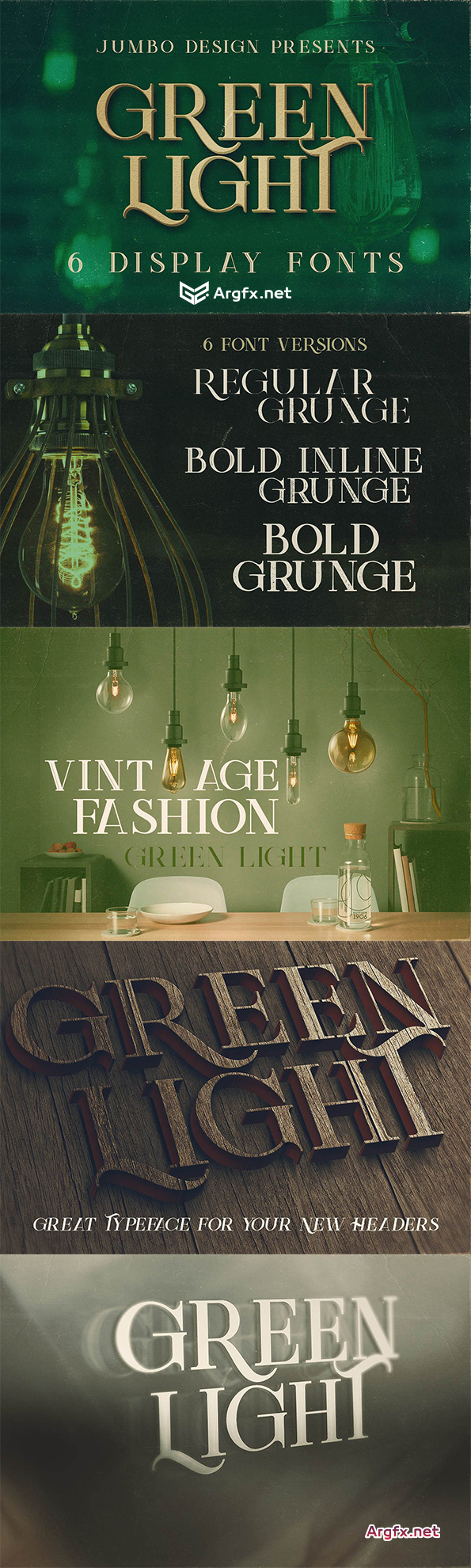 CreativeMarket Green Light - Vintage Style Font 1323917