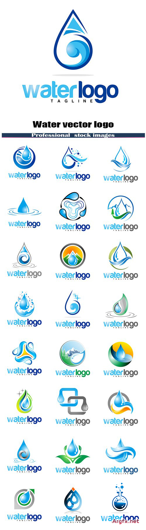 Water vector logo