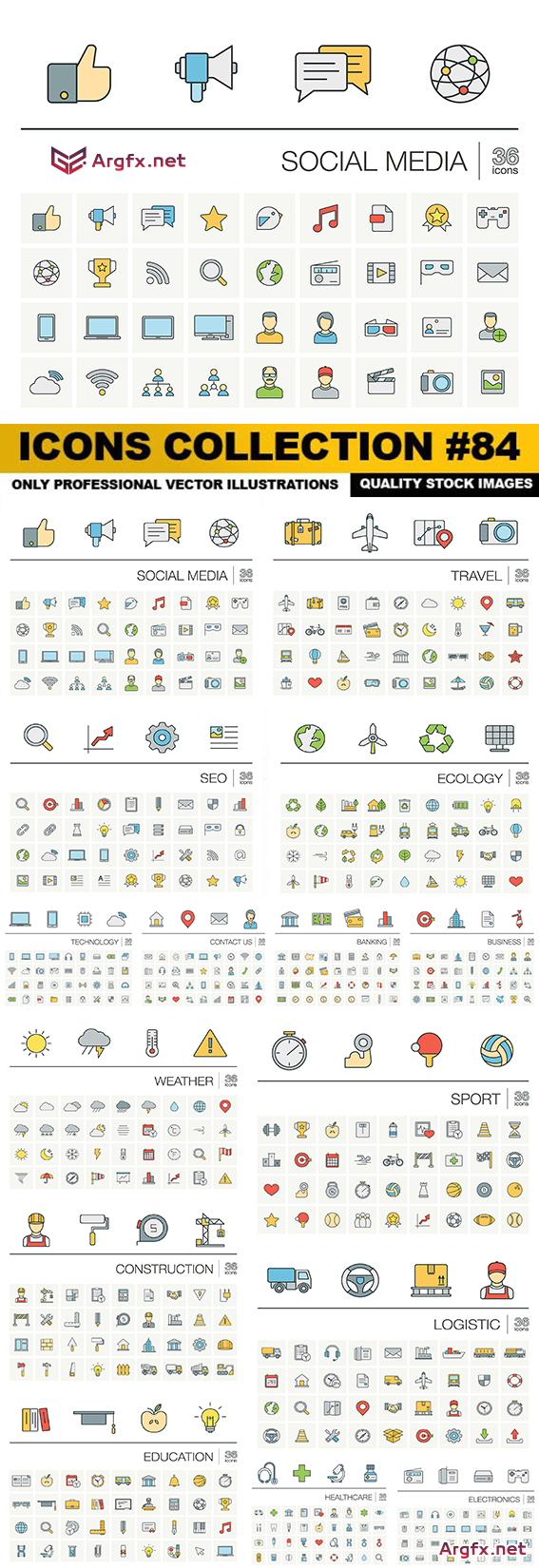 Icons Collection #84 - 15 Vector