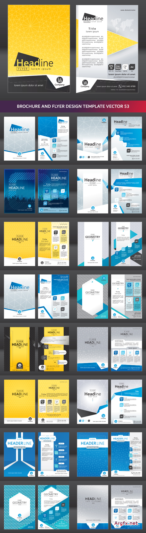 Brochure and flyer design template vector 53