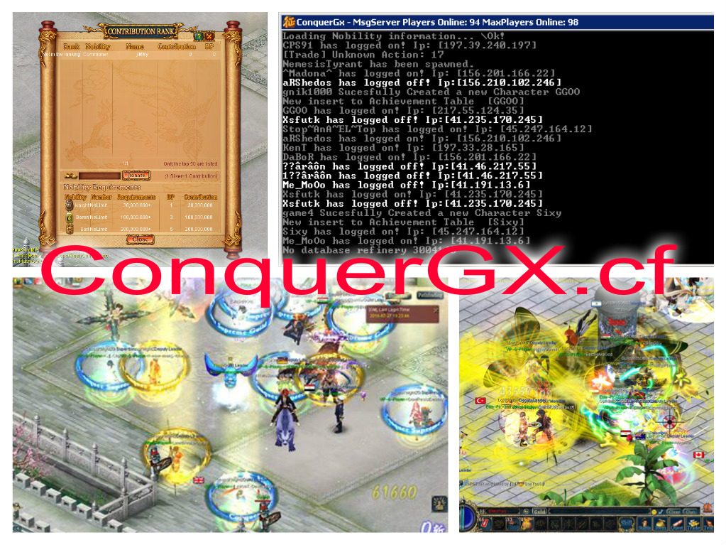 سورس ConquerGx قبل نظام ال 3D بدون مشاكل و ثغرات و كنترول بانل كامل للتحكم