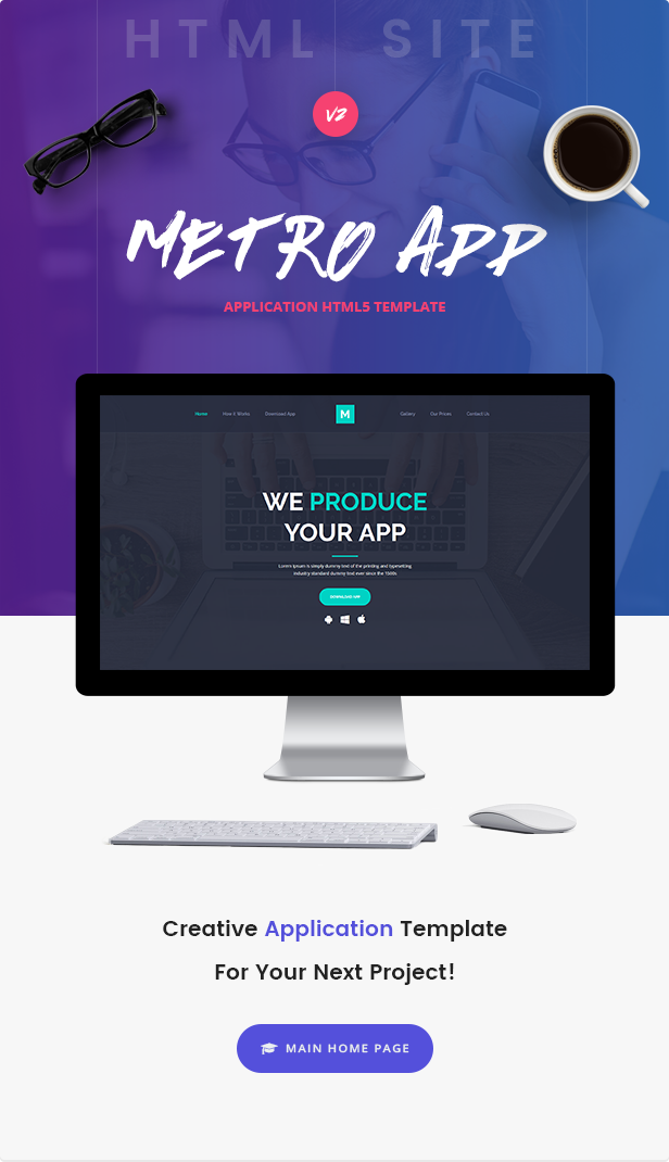 Metro App - Application HTML5 Template - 2