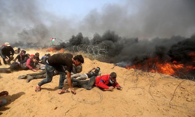شبان على حدود غزة